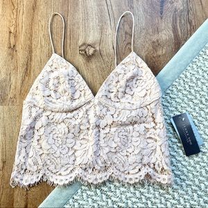 BHLDN Blush Jenny Yoo Lace Top Size 2 Blush Pink New With Tags